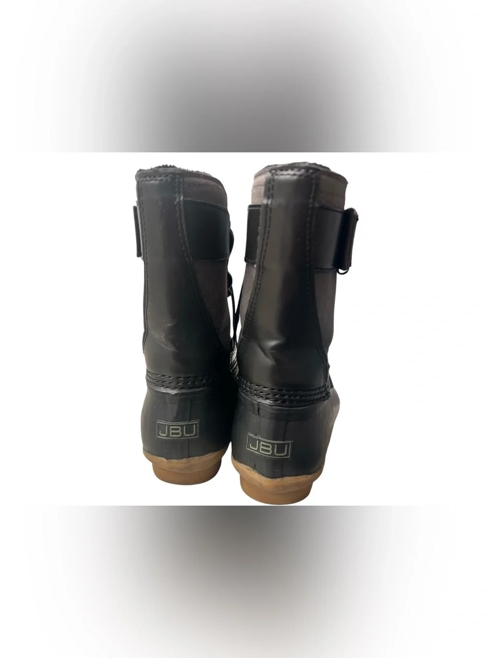 JBU Nova Scotia Duck Boots - Women's Size 6.5M - Black/Gray - Faux Fur Lined